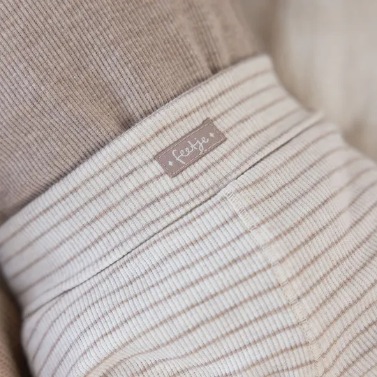Feetje The Magic is in You Rib Broek - Streep - Taupe Melange