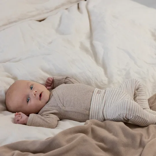 Feetje The Magic is in You Rib Broek - Streep - Taupe Melange