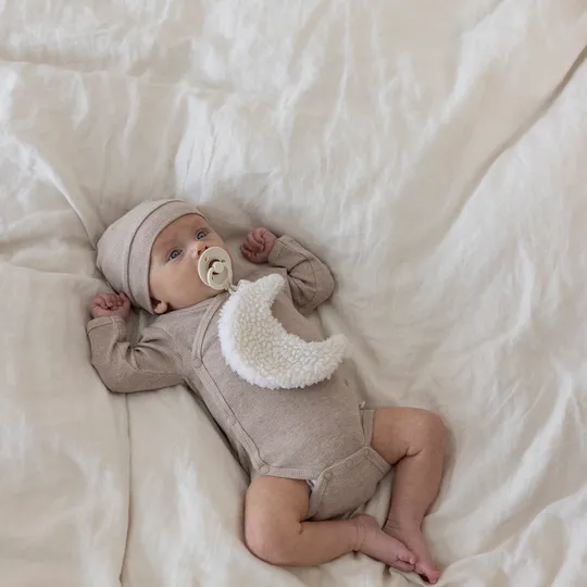 Feetje The Magic is in You Rib Wikkelromper - Taupe Melange