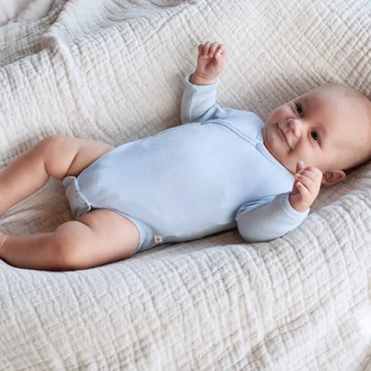 Feetje The Magic Is In You Wikkelromper Rib - Blauw