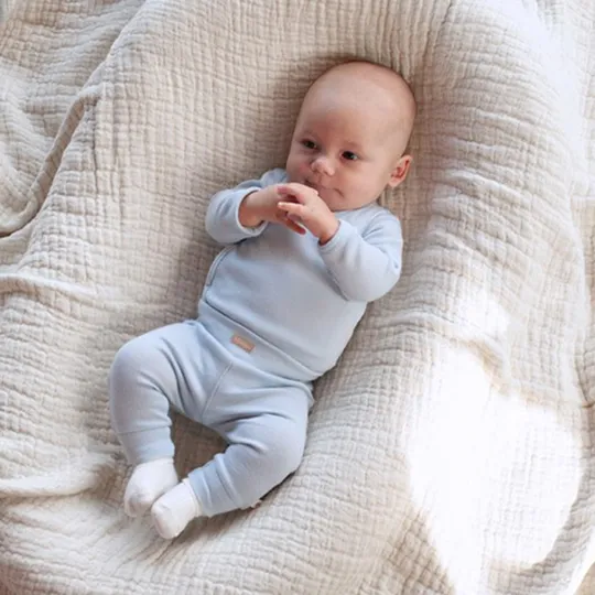 Feetje The Magic Is In You Wikkelromper Rib - Blauw