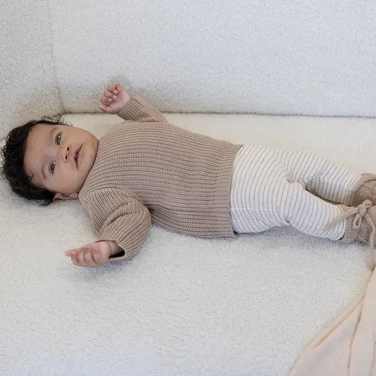 Feetje The Magic is in You Rib Broek - Streep - Taupe Melange