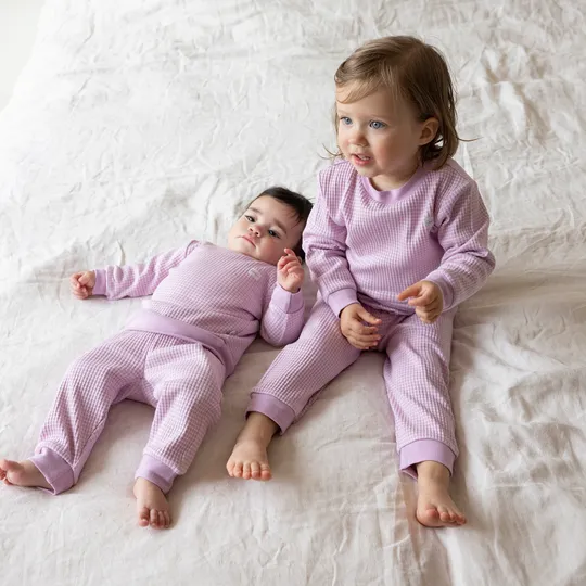 Feetje Wafelpyjama - Maat 56 - Lila 
