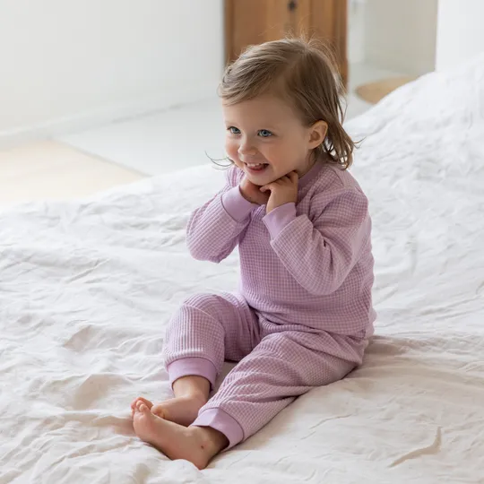 Feetje Wafelpyjama - Maat 74 - Lila 