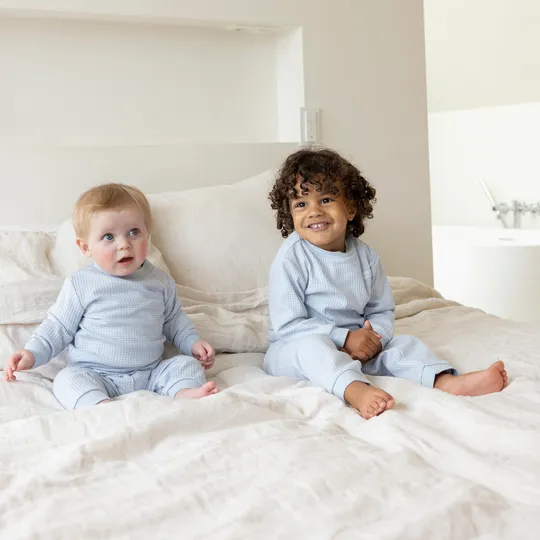 Feetje Wafelpyjama - Maat 74 - Babyblue