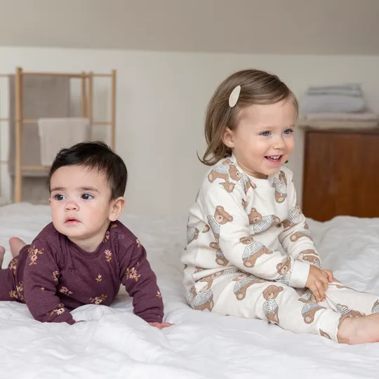 Feetje Bonnie Bouquet Pyjama - Wijn Melange