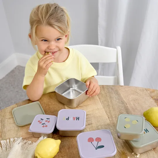 Lässig Snackbox Roestvrij Staal Happy Fruits