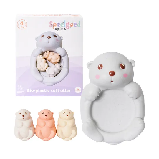 Speelgoedtopdeals Badspeelgoed - Otter - 4-Delig - Bioplastic