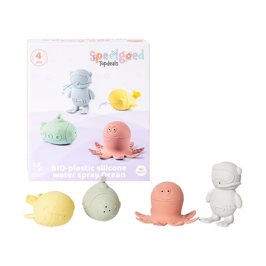 Speelgoedtopdeals Waterspray Zeedieren 4-Delig - Bioplastic