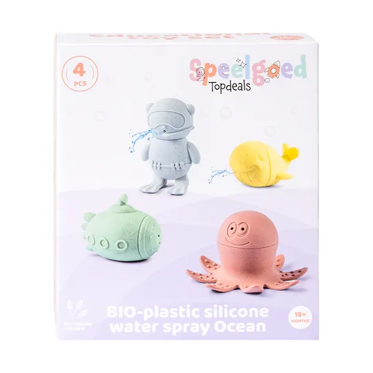 Speelgoedtopdeals Waterspray Zeedieren 4-Delig - Bioplastic