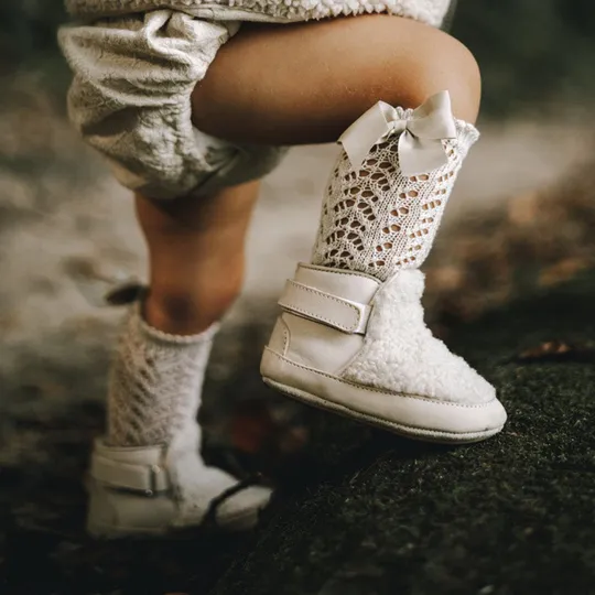 Baby Dutch Teddie Babyboots - Natural