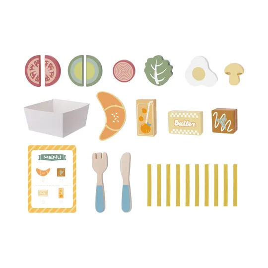 Tooky Toy Ontbijt Speelset - Hout