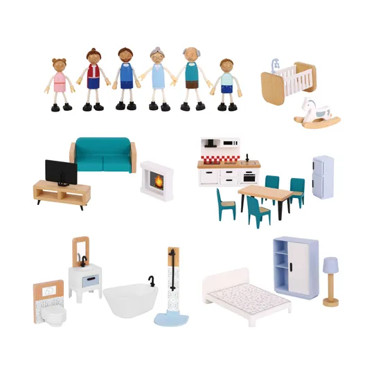 Tooky Toy Poppenhuis - Hout