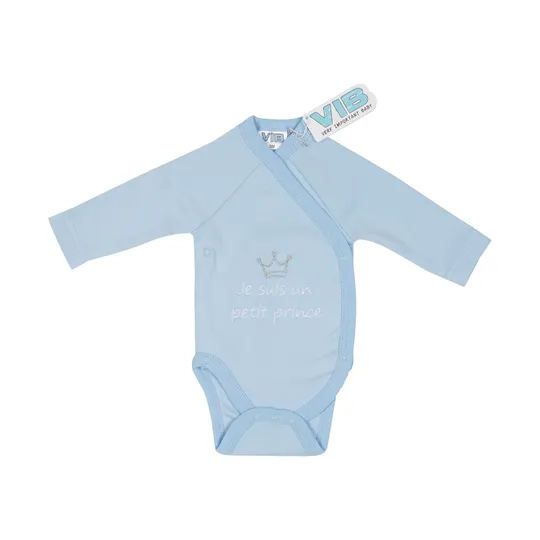 VIB Romper - Je suis un petit prince - Lichtblauw/Zilver