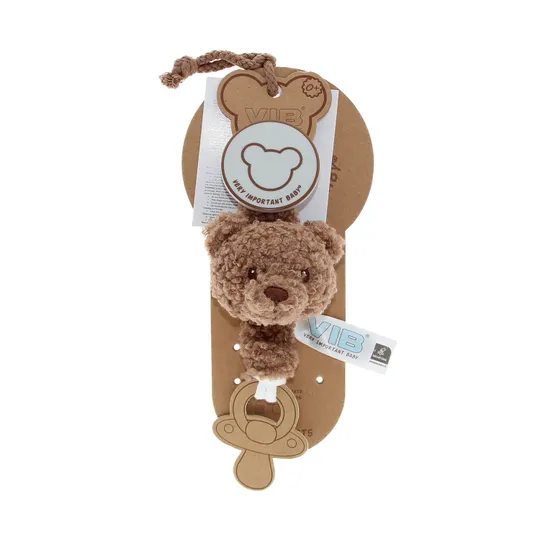 VIB Pluche Teddy Beer Speenkoord - 22 cm - Bruin