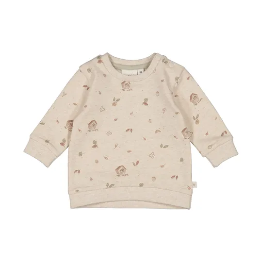 Feetje Fall Favorites Print Sweater - Offwhite Melange