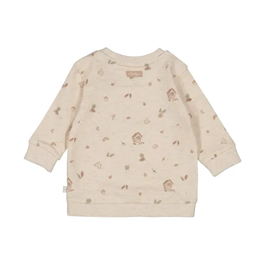 Feetje Fall Favorites Print Sweater - Offwhite Melange
