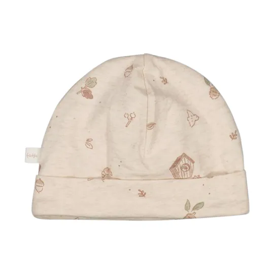 Feetje Fall Favorites Print Mutsje - Offwhite Melange