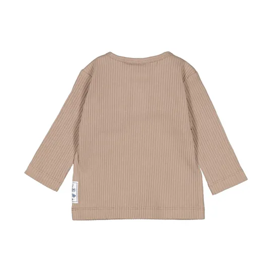 Feetje Let's Go! Longsleeve Rib Shirt - Taupe