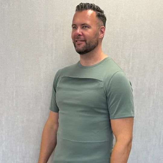 Womboo Buidelshirt - Man - Maat XXL - Groen / Grijs