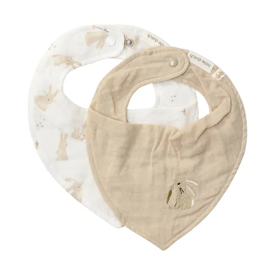 Little Dutch Baby Bunny Bandana Slab - 2 Stuks - 22 x 19 cm  