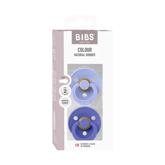BiBs Colour Fopspeen - Anatomisch - 2 Stuks - 0-6 Mnd - Hush / Grape