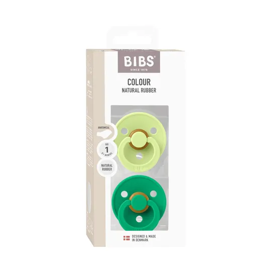 BiBs Colour Fopspeen - Anatomisch - 2 Stuks - 0-6 Mnd - Matcha / Cactus