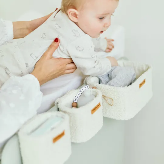 Childhome Teddy Hangmandjes - Set van 3 - Offwhite