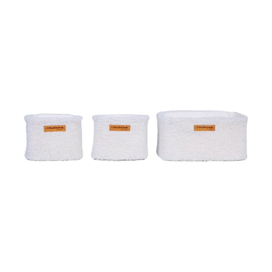 Childhome Teddy Hangmandjes - Set van 3 - Offwhite