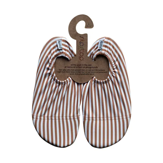 Slipstop Schoentjes - Cognac Stripe