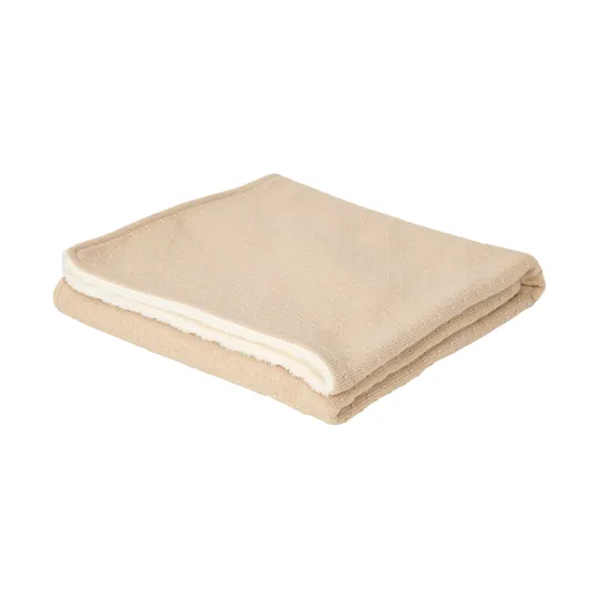 Little Dutch Pure Ledikantdeken Gebreid/Fleece - 110 x 140 cm - Soft Beige