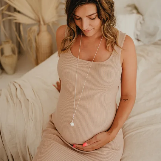 Bola Set Ketting En Armband Crystal Heart Silver Plating