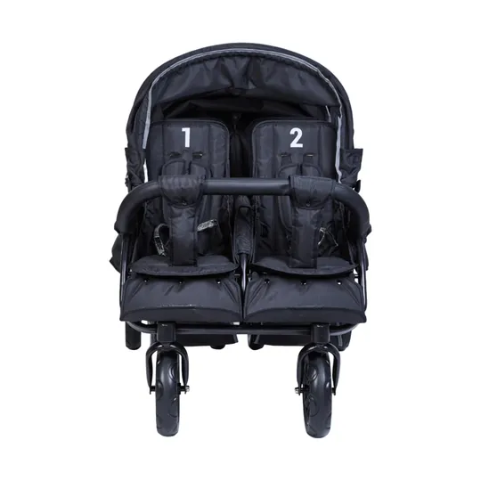 Childhome Sixseater Autobrake Meerlingwagen - Zwart