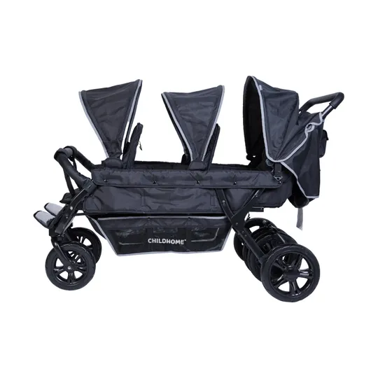 Childhome Sixseater Autobrake Meerlingwagen - Zwart