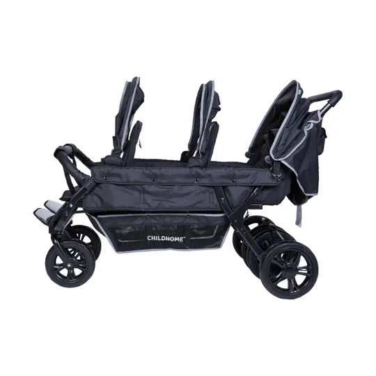 Childhome Sixseater Autobrake Meerlingwagen - Zwart