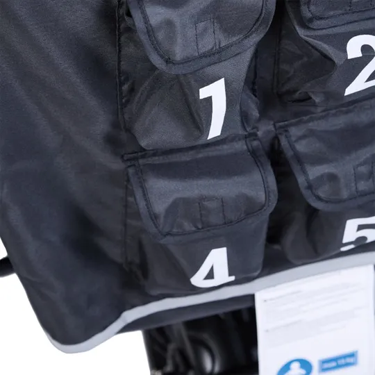 Childhome Sixseater Autobrake Meerlingwagen - Zwart