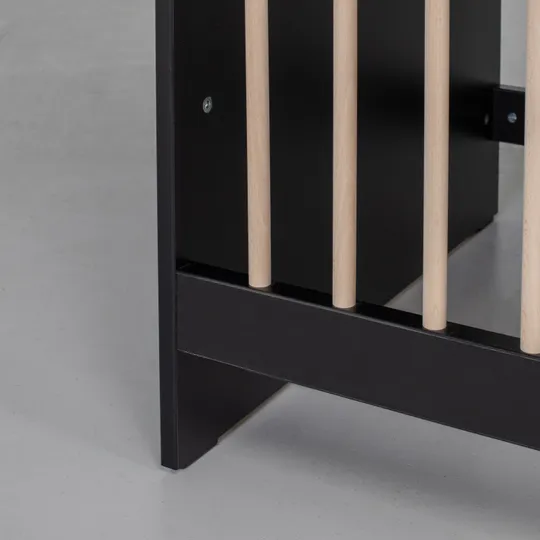 Europe Baby Nova Ledikant 60-120 - Zwart/Eiken