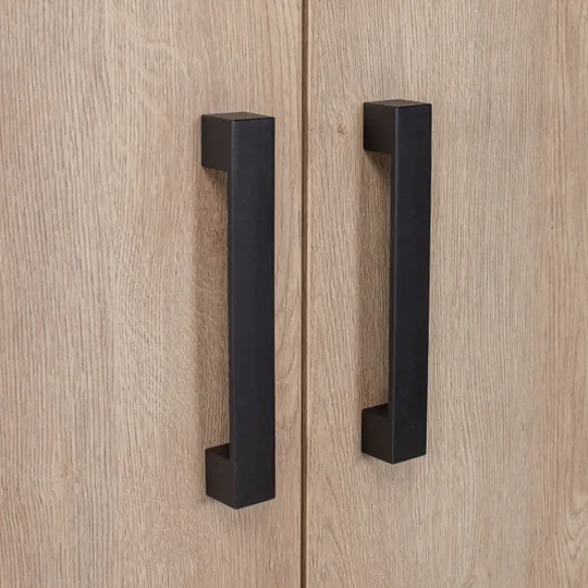 Europe Baby Nova Hanglegkast 2 Deuren - Zwart/Eiken