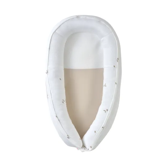 Noukie's F&O Babynestje Met Borduursel - Mousseline - Wit