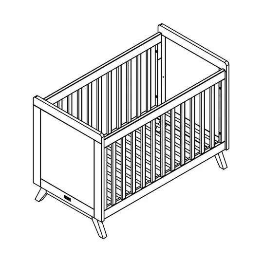 Bopita Ledikant 60-120 Fenna Wit / Naturel