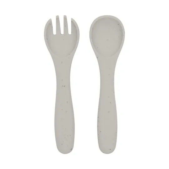 Kikkaboo Vork En Lepel - Platina Siliconen