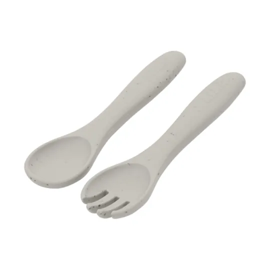 Kikkaboo Vork En Lepel - Platina Siliconen