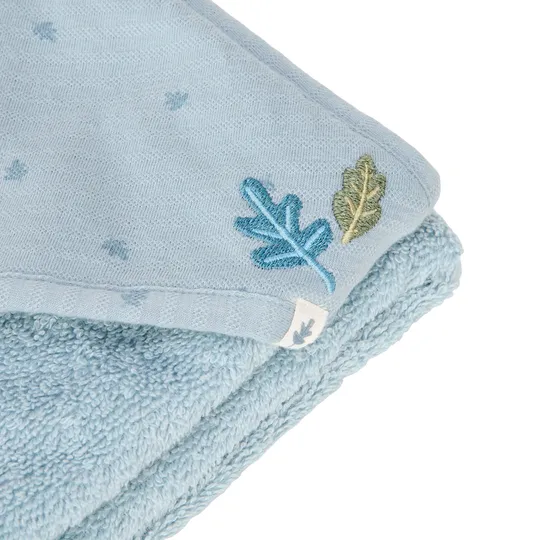 Little Dutch Pure Badcape - 75 x 75 cm - Denim Blue