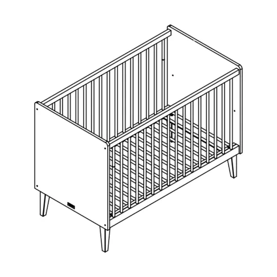Bopita Indy Babybed Wit / Naturel 60 x 120 cm
