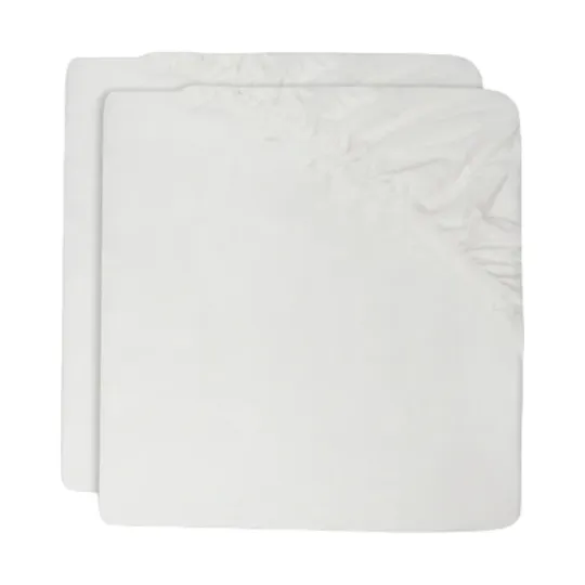 Jollein Hoeslaken - 2 Pack - 40/50 x 80/90 cm - Jersey - White