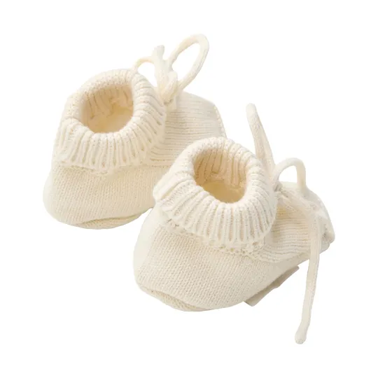 Little Dutch NOOS Gebreide slofjes Off White - 44-56 Wit CL25299006