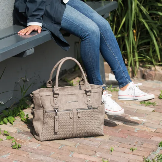 Little Company Diaperbag Monaco Braided Taupe