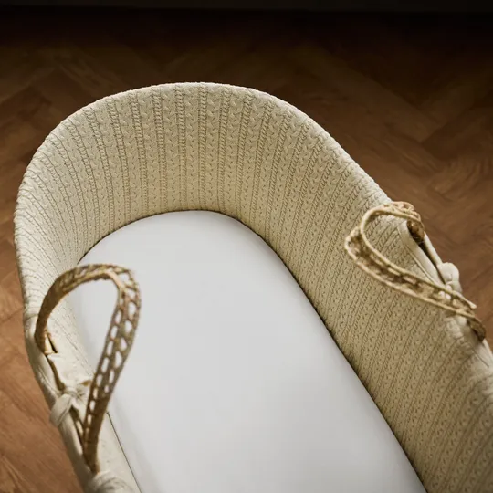 The Little Green Sheep Hoeslaken Moses Mandje - 2 Stuks - White Plain