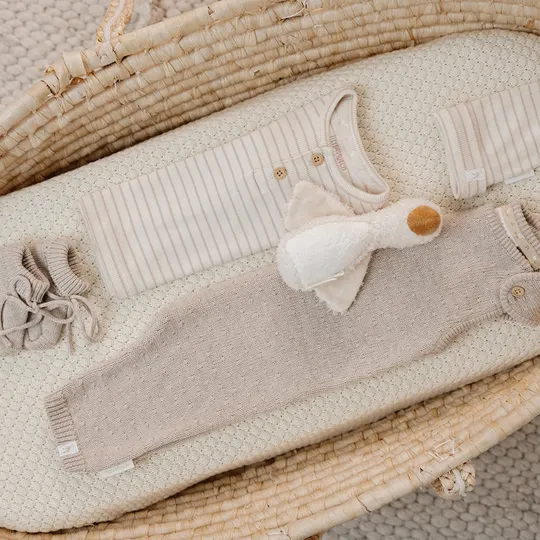 Little Dutch Stripe Lange Mouw T-Shirt - Soft Beige