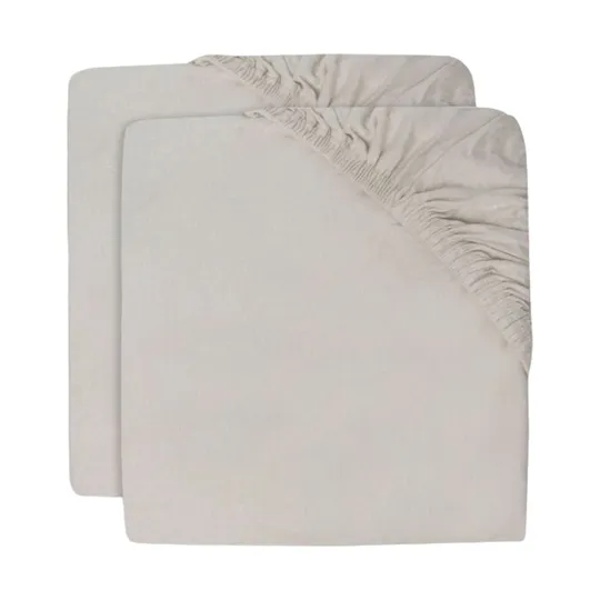 Jollein Hoeslaken - (2pack) - 40/50 x 80/90 cm - Jersey - Nougat